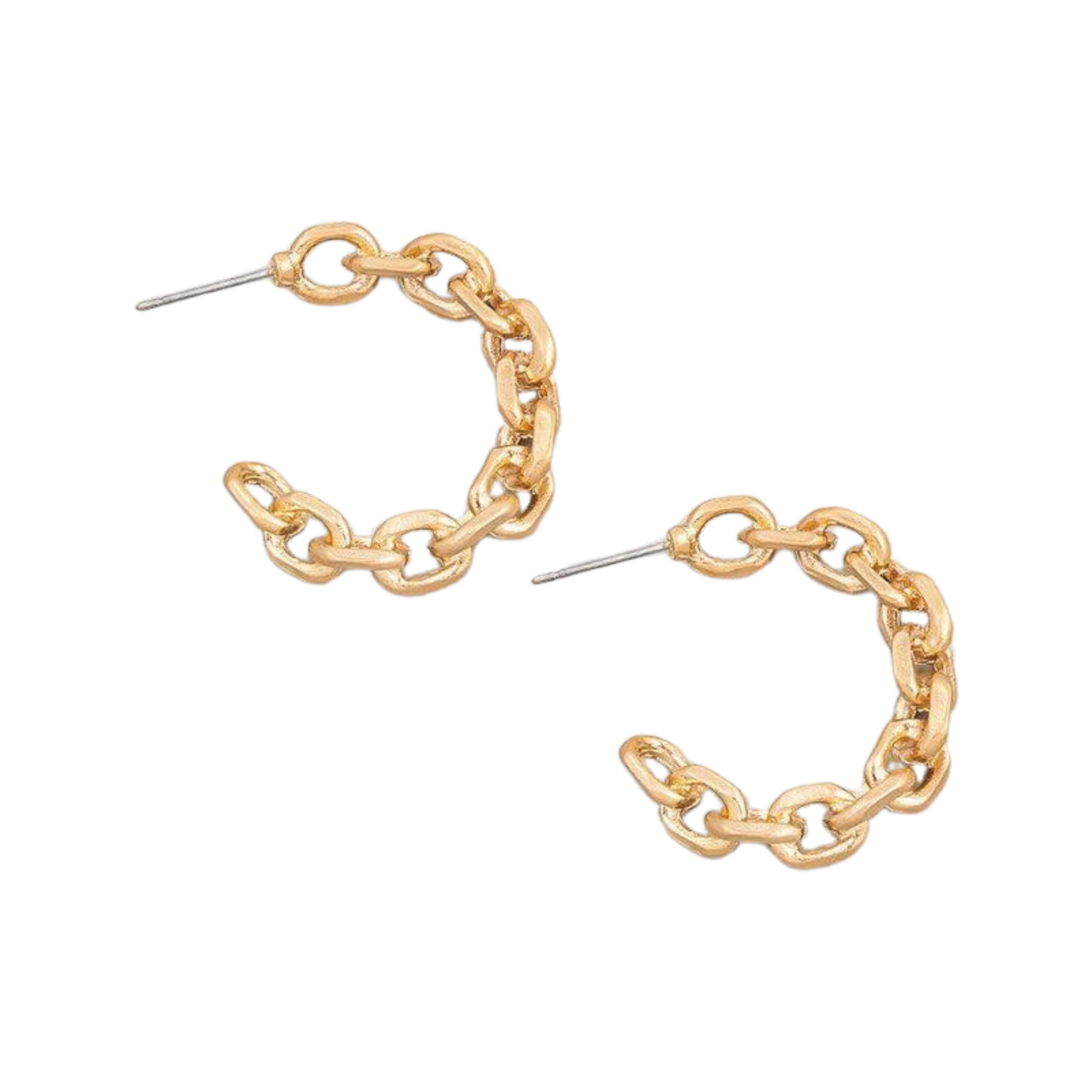 Mini Cable Chain Hoop Earrings – Chic and Stylish Statement Hoops for the Fashion-Forward