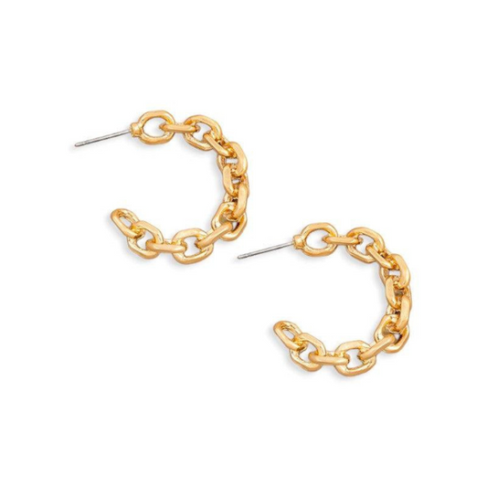 Mini Cable Chain Hoop Earrings – Chic and Stylish Statement Hoops for the Fashion-Forward