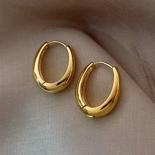 Vintage Metal Hoop Earrings – Classic Gold & Silver Doop Earrings