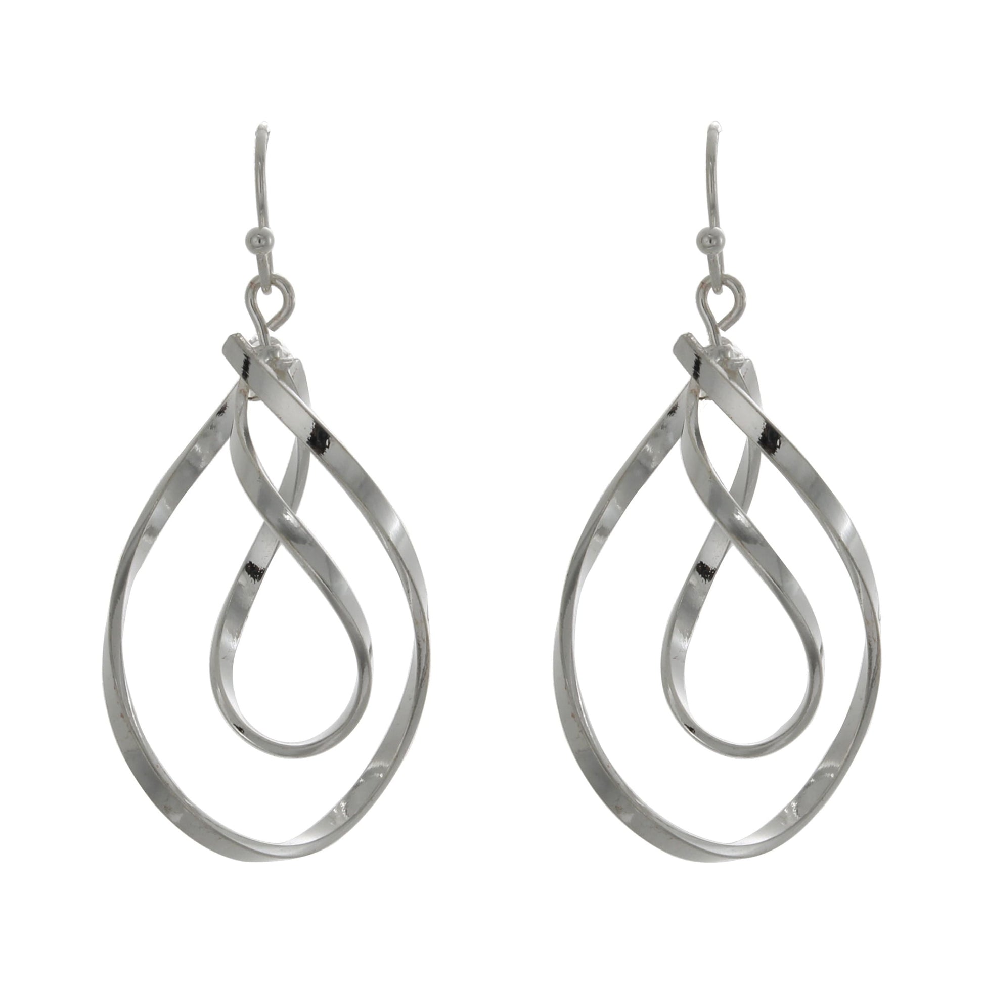 Modern Twist Hoop Earrings – Lightweight, Hypoallergenic Fishhook Design 