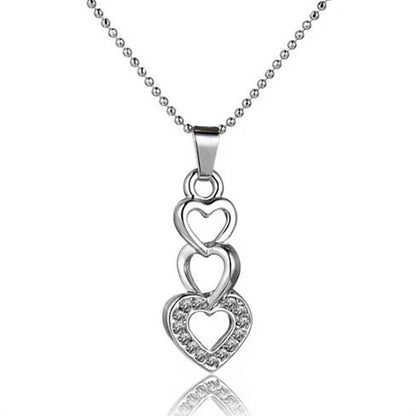 Love Story Three-Heart Necklace – A Sterling Silver Symbol of Endless Love